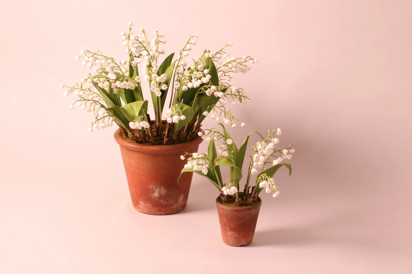 Maiglöckchen — botanische Skulptur aus Porzellan und handbemaltem Kupfer von Faja Schroeder
